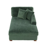 Chaise longue d'intérieur moderne en flanelle de coton avec oreillers