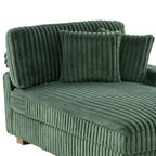 Chaise longue d'intérieur moderne en flanelle de coton avec oreillers