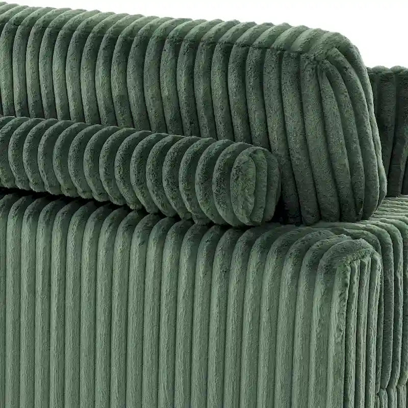 Chaise longue d'intérieur moderne en flanelle de coton avec oreillers