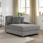 Chaise longue d'intérieur moderne en flanelle de coton avec oreillers
