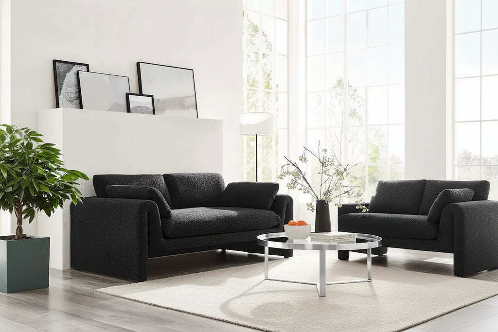 Waverly Boucle Fabric Sofa
