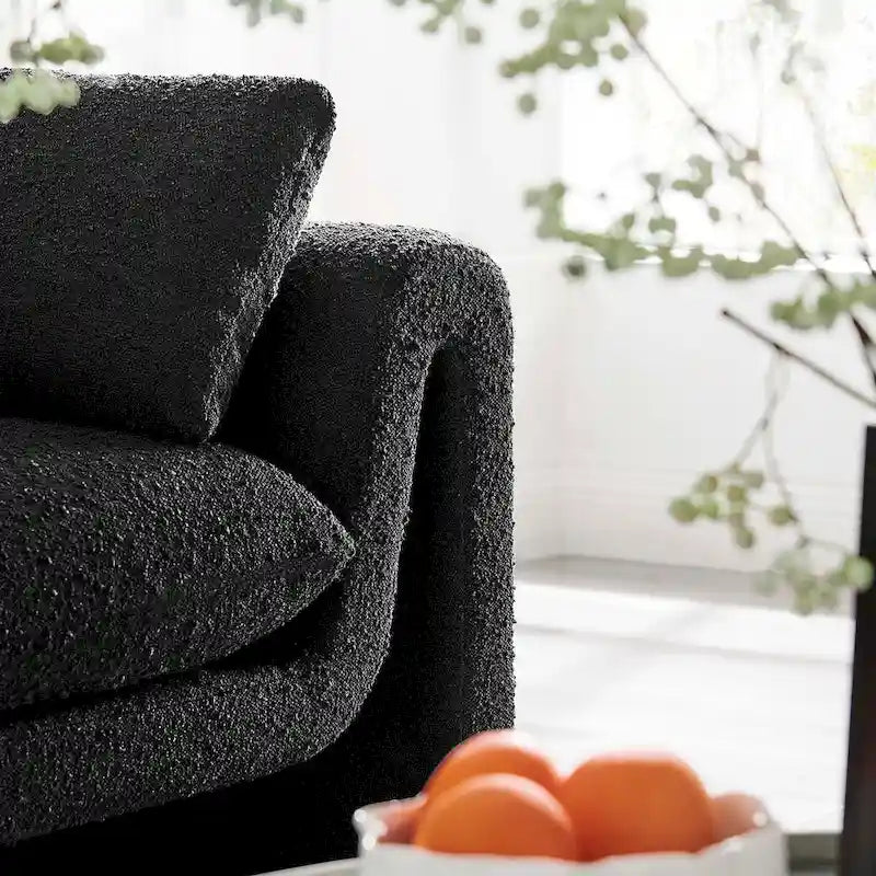 Canapé en tissu bouclé