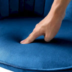 Lot de 2 chaises de salle à manger pivotantes en velours avec pieds dorés