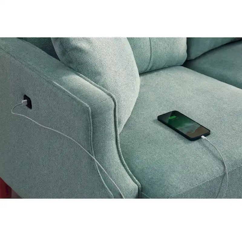 Causeuse en tissu imperméable, chargement USB