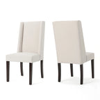 Chaise de salle à manger contemporaine en tissu à dossier haut (lot de 2)