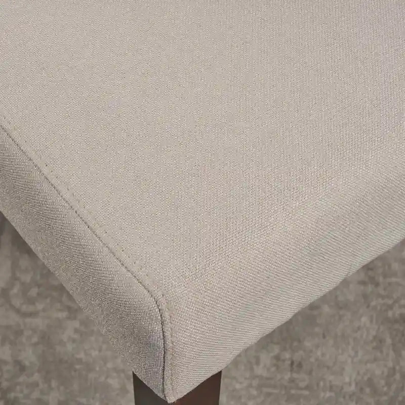 Chaise de salle à manger contemporaine en tissu à dossier haut (lot de 2)