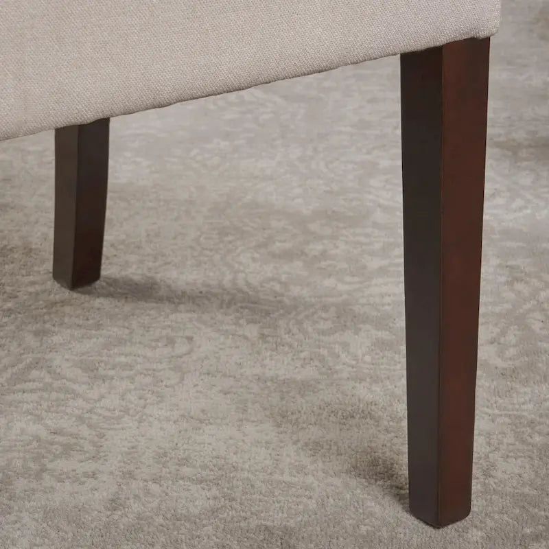 Chaise de salle à manger contemporaine en tissu à dossier haut (lot de 2)