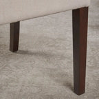 Chaise de salle à manger contemporaine en tissu à dossier haut (lot de 2)