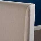 Chaise de salle à manger contemporaine en tissu à dossier haut (lot de 2)