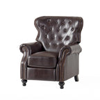 Fauteuil inclinable capitonné contemporain avec garniture cloutée