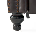 Fauteuil inclinable capitonné contemporain avec garniture cloutée