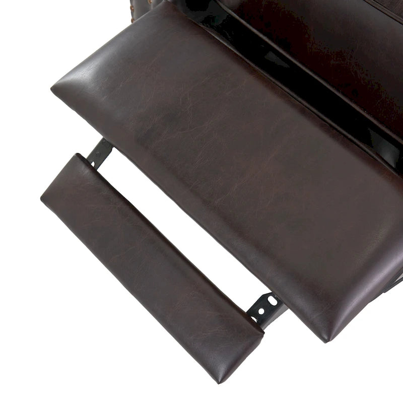 Fauteuil inclinable capitonné contemporain avec garniture cloutée