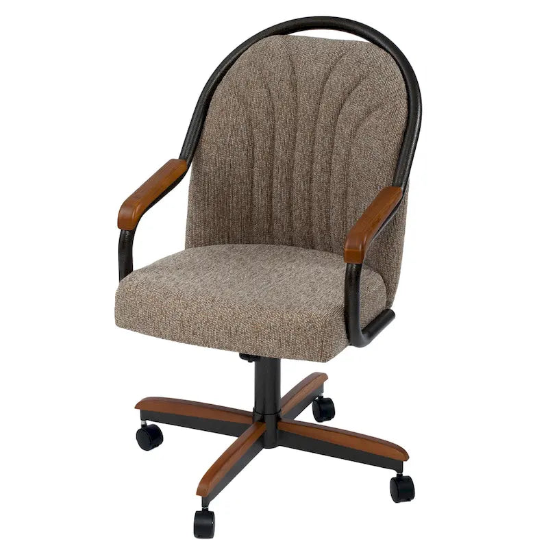 Chaise de salle à manger pivotante et inclinable Casual Dining Barell à roulettes - 38Hx24Wx22D