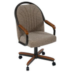 Chaise de salle à manger pivotante et inclinable Casual Dining Barell à roulettes - 38Hx24Wx22D
