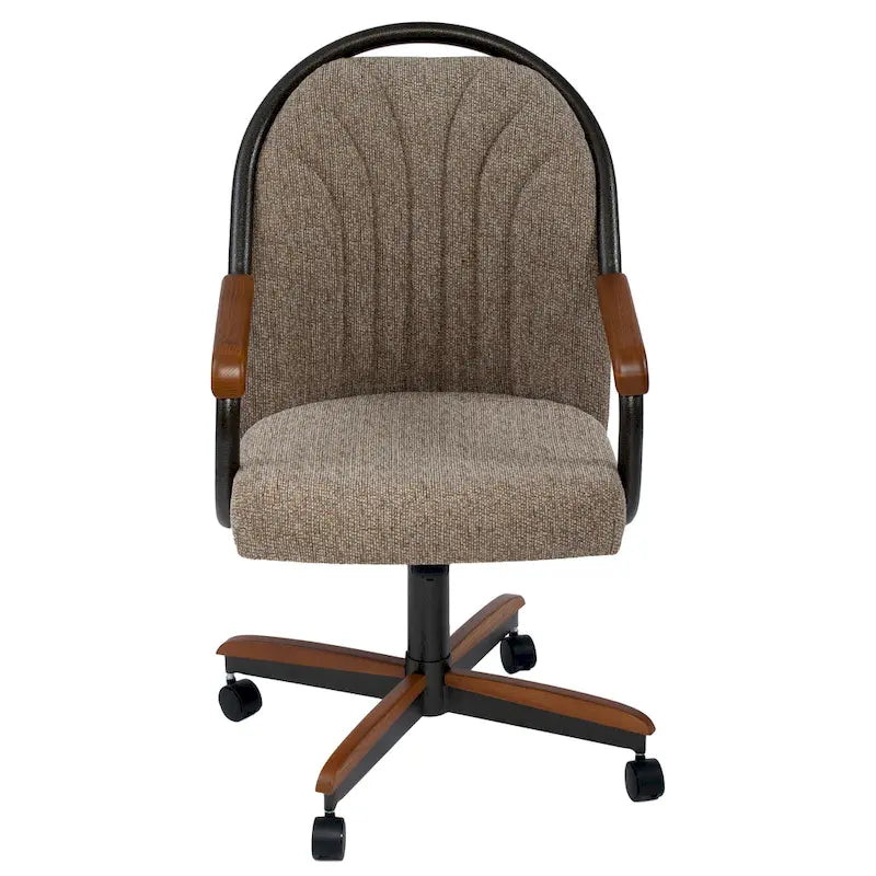 Chaise de salle à manger pivotante et inclinable Casual Dining Barell à roulettes - 38Hx24Wx22D