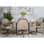 Chaise de salle à manger pivotante et inclinable Casual Dining Barell à roulettes - 38Hx24Wx22D