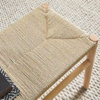 Banc en bois massif Giethoorn avec corde tressée