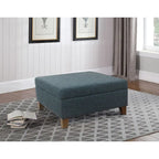 Pouf de rangement de luxe carré de 32 pouces