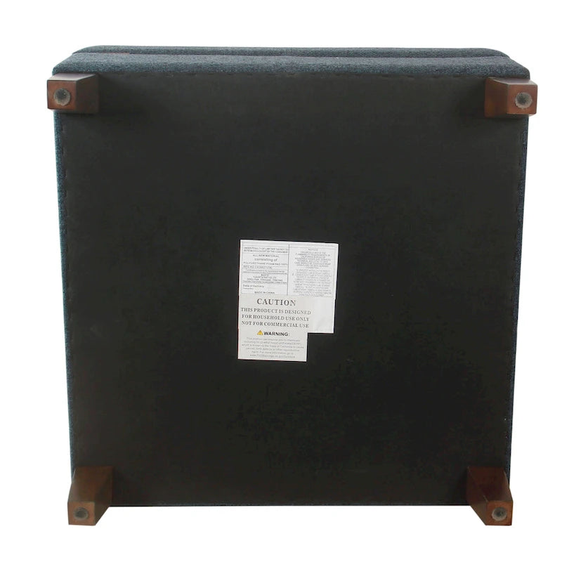 Pouf de rangement de luxe carré de 32 pouces