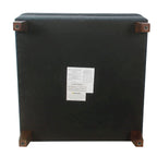 Pouf de rangement de luxe carré de 32 pouces
