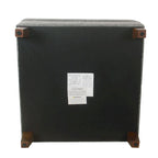 Pouf de rangement de luxe carré de 32 pouces