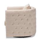 Fauteuil pivotant en tissu contemporain