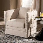 Fauteuil pivotant en tissu contemporain