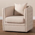 Fauteuil pivotant en tissu contemporain