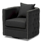 Fauteuil pivotant en tissu contemporain