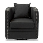 Fauteuil pivotant en tissu contemporain