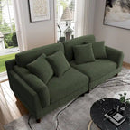 Canapé moderne 90 pouces en velours côtelé, confortable, avec assise profonde