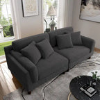 Canapé moderne 90 pouces en velours côtelé, confortable, avec assise profonde