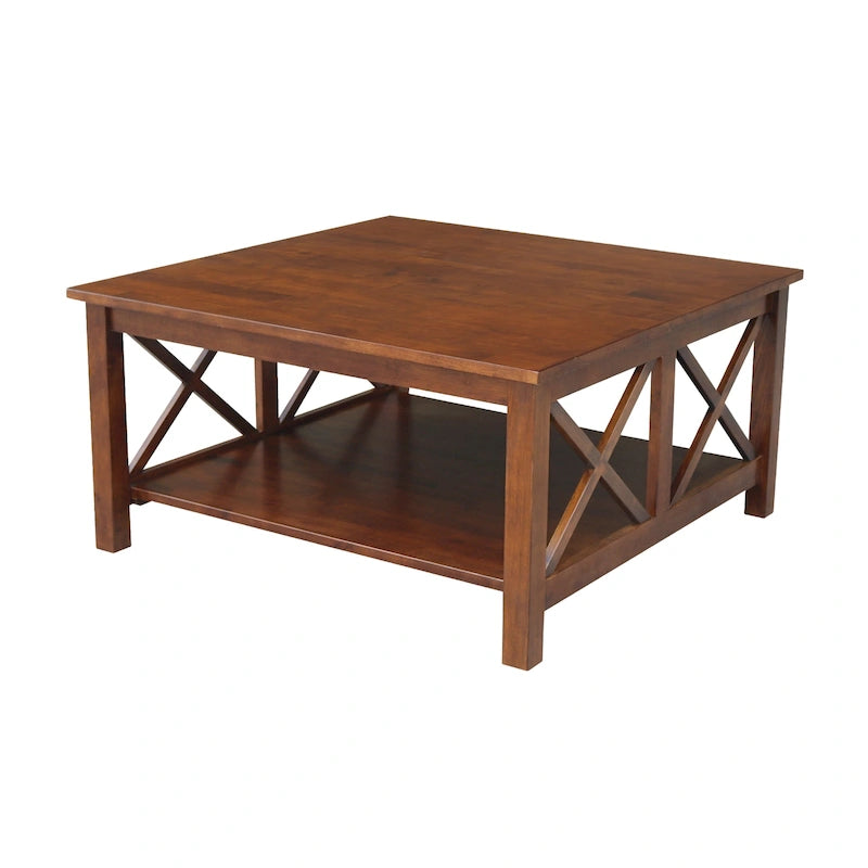 Table basse carrée en bois massif - 36 x 36
