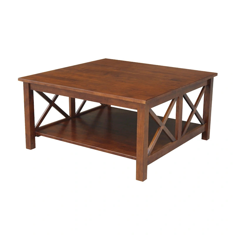 Table basse carrée en bois massif - 36 x 36
