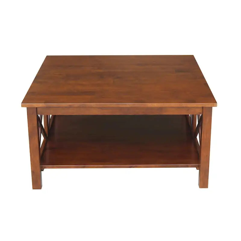 Table basse carrée en bois massif - 36 x 36
