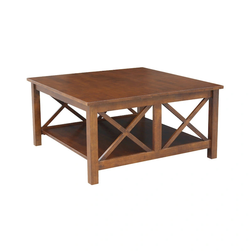 Table basse carrée en bois massif - 36 x 36
