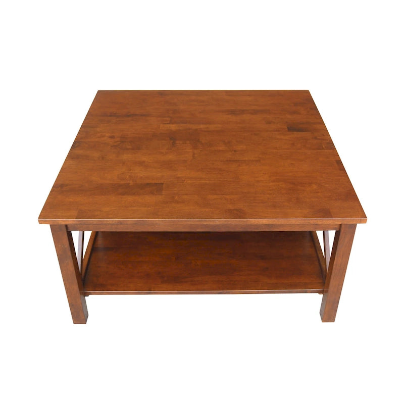 Table basse carrée en bois massif - 36 x 36