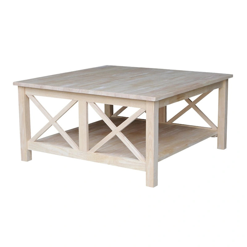 Table basse carrée en bois massif - 36 x 36