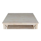 Table basse carrée en bois massif - 36 x 36