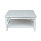 Table basse carrée en bois massif - 36 x 36