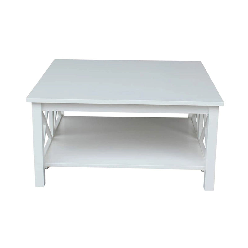 Table basse carrée en bois massif - 36 x 36