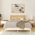 Lit double queen-size Plank and Beam Duo