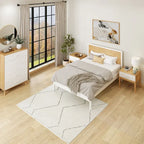 Lit double queen-size Plank and Beam Duo