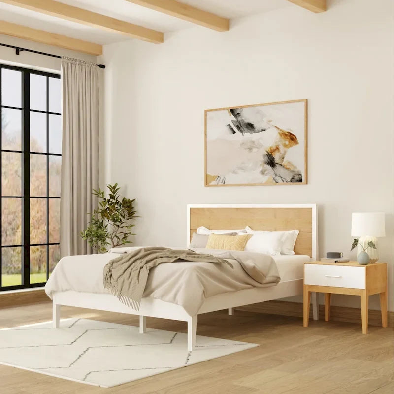 Lit double queen-size Plank and Beam Duo