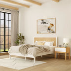 Lit double queen-size Plank and Beam Duo