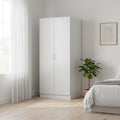 Kerrogee 5-Tier Wardrobe Armoire with 2-Door & Hanging Rod - 31.5L x 15.7W x 70.9H