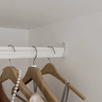 Armoire à 5 étagères avec 2 portes et une tringle de suspension - 80L x 40P x 180H cm