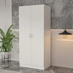 Armoire à 5 étagères avec 2 portes et une tringle de suspension - 80L x 40P x 180H cm