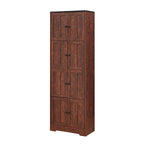 Meuble de rangement haut avec 8 portes et 4 étagères, meuble mural de rangement pour salon, cuisine, bureau, chambre, salle de bain