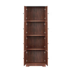 Meuble de rangement haut avec 8 portes et 4 étagères, meuble mural de rangement pour salon, cuisine, bureau, chambre, salle de bain